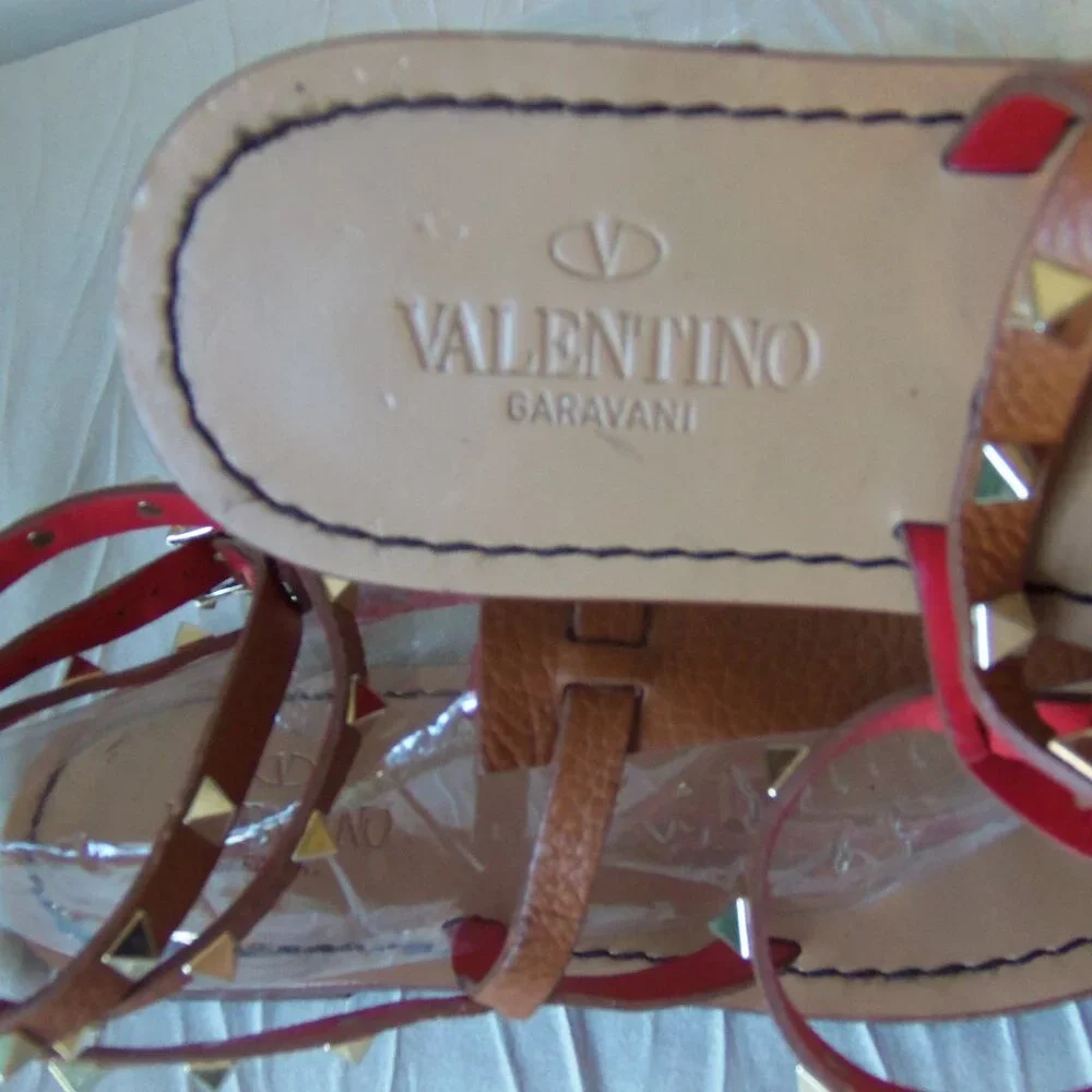 Valentino Garavani Rockstud Thong Wrap Sandals sz 41 - Picture 13 of 16